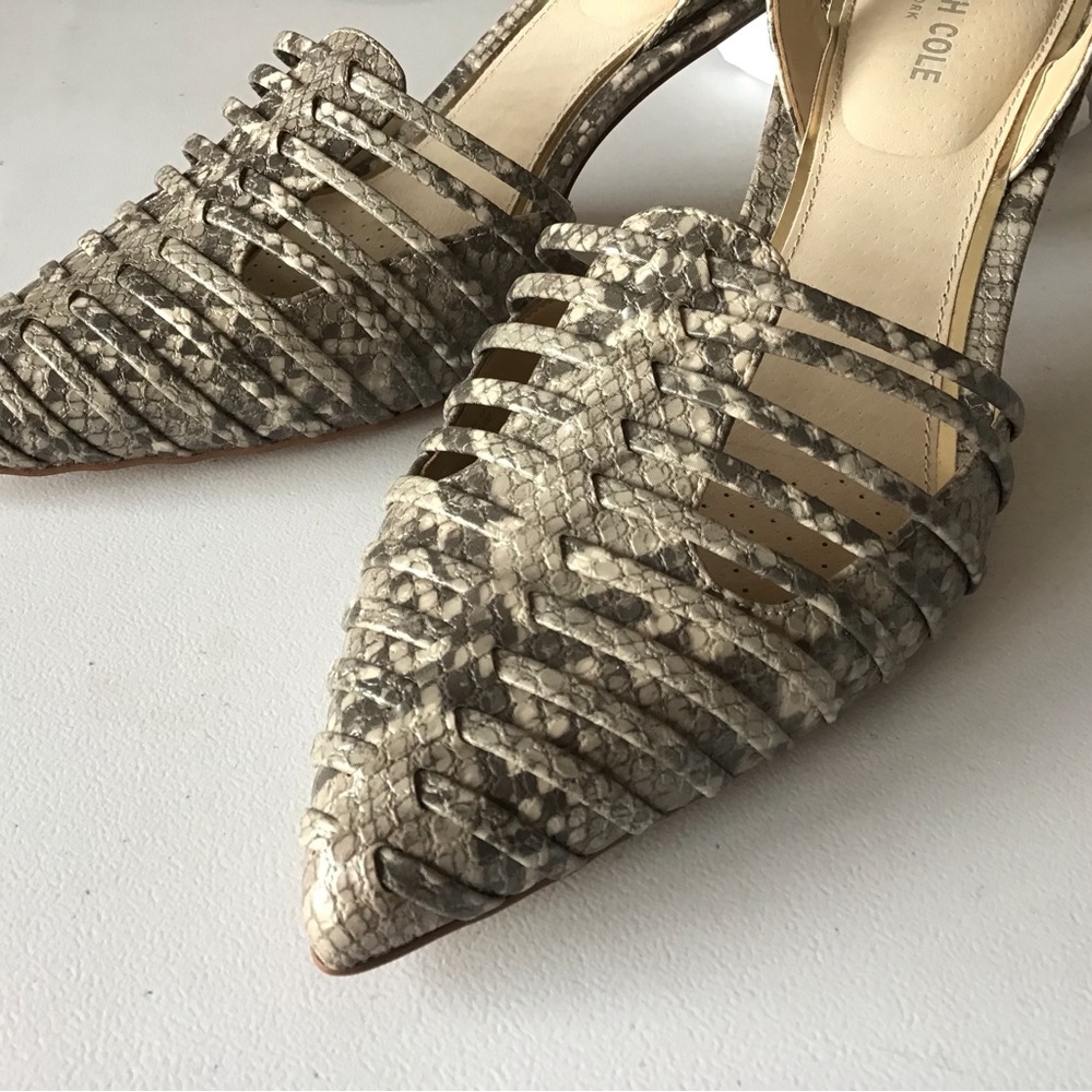 KENNETH COLE Riley 70 Fisher Slingback Snake Print Heels BRAND NEW - S10